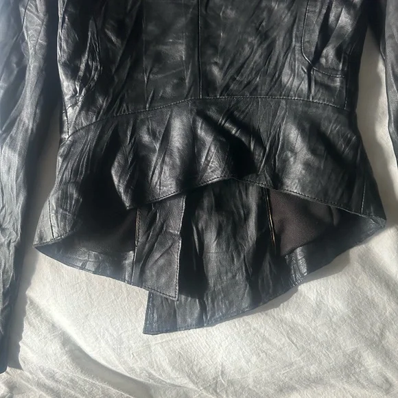 Kate Moss for Topshop Asymmetric Leather Jacket - Picture 8 of 12